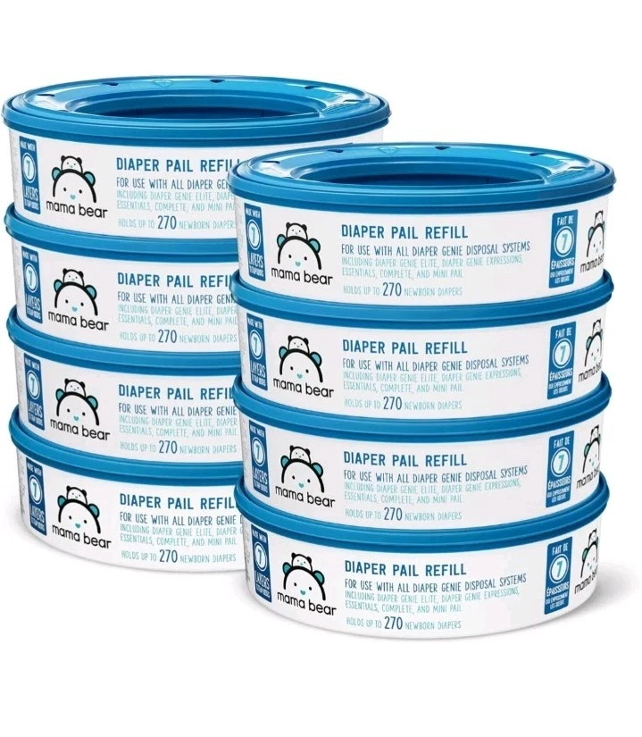 7 Pack Mama Bear + 3 pack free otra Marca Para cubo de pañales Genie = 10pack