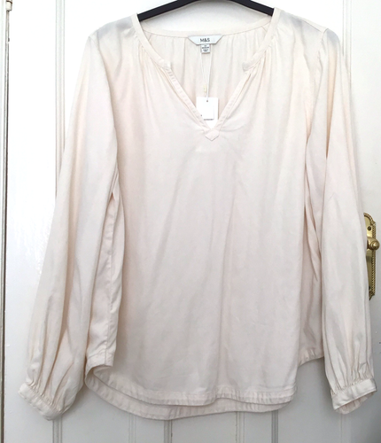 M&S size 14 reg length lyocell 1vory b.n.w.t - Picture 2 of 4