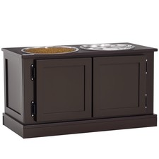 Elevated Dog Feeder Station for Large Dogs, Raised Pet Bowls with Storage Cab...