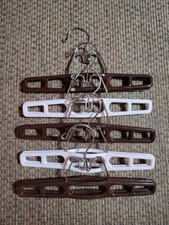 VTG 5 LOT Retro Tamor Type Plastic Metal Clamp Closet Hangers Pants Movie Prop