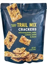 (6 PACKS) Trader Joe's Trail Mix Crackers 4.5 oz Each Pack with Mung Beans Seeds
