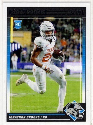 2024 Panini Score Football Jonathon Brooks No. 365 Carolina Panthers