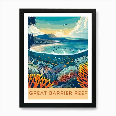 Great Barrier Reef 2 Art Print Framed Wall Art Poster Canvas Print Picture