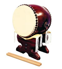 Japanese Decorative Taiko Drum 15cm Cowhide with Stand Bachi Traditional Japan