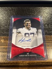 2022 sage aiden hutchinson Rookie Auto Red Foil 