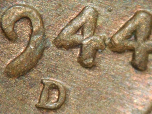 HIGH GRADE MINT ERROR 1944-D  LINCOLN WHEAT CENT DDO#1  FS#101  AU+
