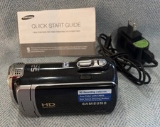 Samsung HMX-F90 HD Camcorder  Tested  OEM Battery  Cord  Quick Start Guide