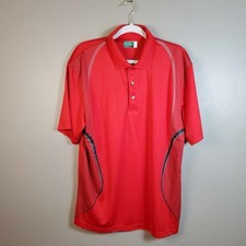 Ben Hogan Men's Color Red Short Sleeve Performance Polo Shirt Size Large