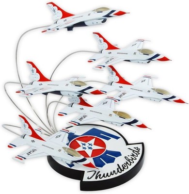 USAF F-16 Falcon Thunderbirds In Formation 6 Airplane Desk Display 1/72 SC Model