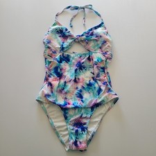 Splendid One Piece Swimsuit Tie Dye Padded Shelf Bra Tummy Control Large