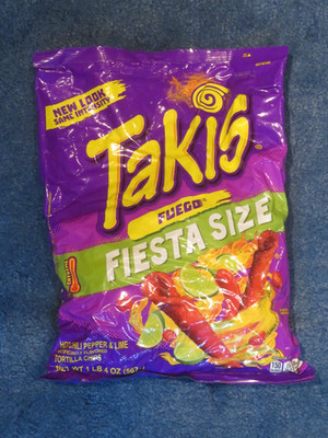 (1) Bag Takis Hot Chili Pepper & Lime Tortilla Chips Fuego 20 Oz
