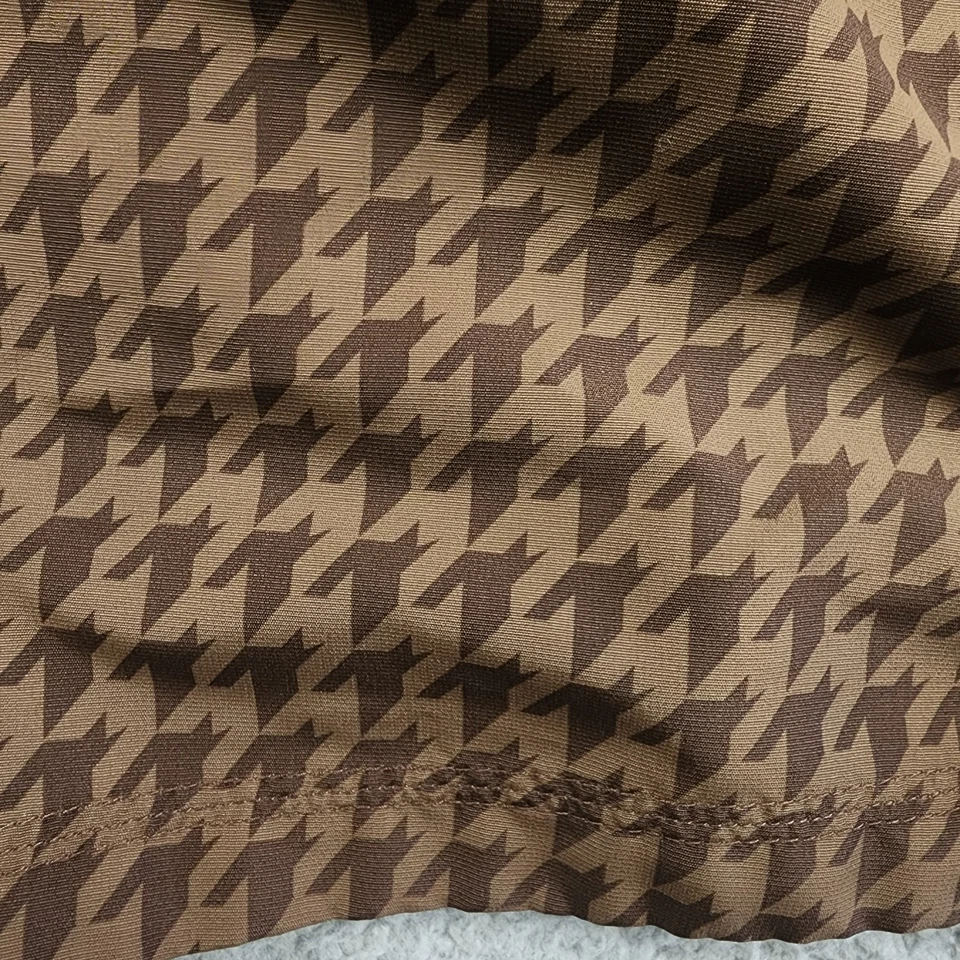 Fox Racing Shorts Mens 34 Brown Y2K Houndstooth Mountain Bike MTB Skater Pad - Image 4 of 4