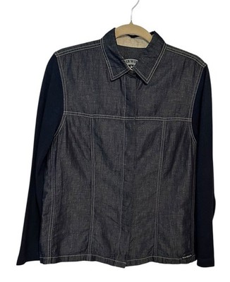 Blue Willi's Denmark MEDIUM Snap Denim Cardigan Jacket Elevated Basic Preppy New