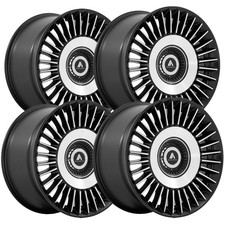 Set Of 4 Staggered-asanti Abl-40 Tiara 22 5x1155x120 Blackmachined Rims