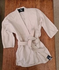 Meijin weiße Jugend/Kind Karate Gi Uniform Jacke und Gürtel Kinder Größe 1/140
