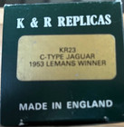 K & R. 1/43 scale model car kit C Type Jaguar 1953 Lemans winner sports car