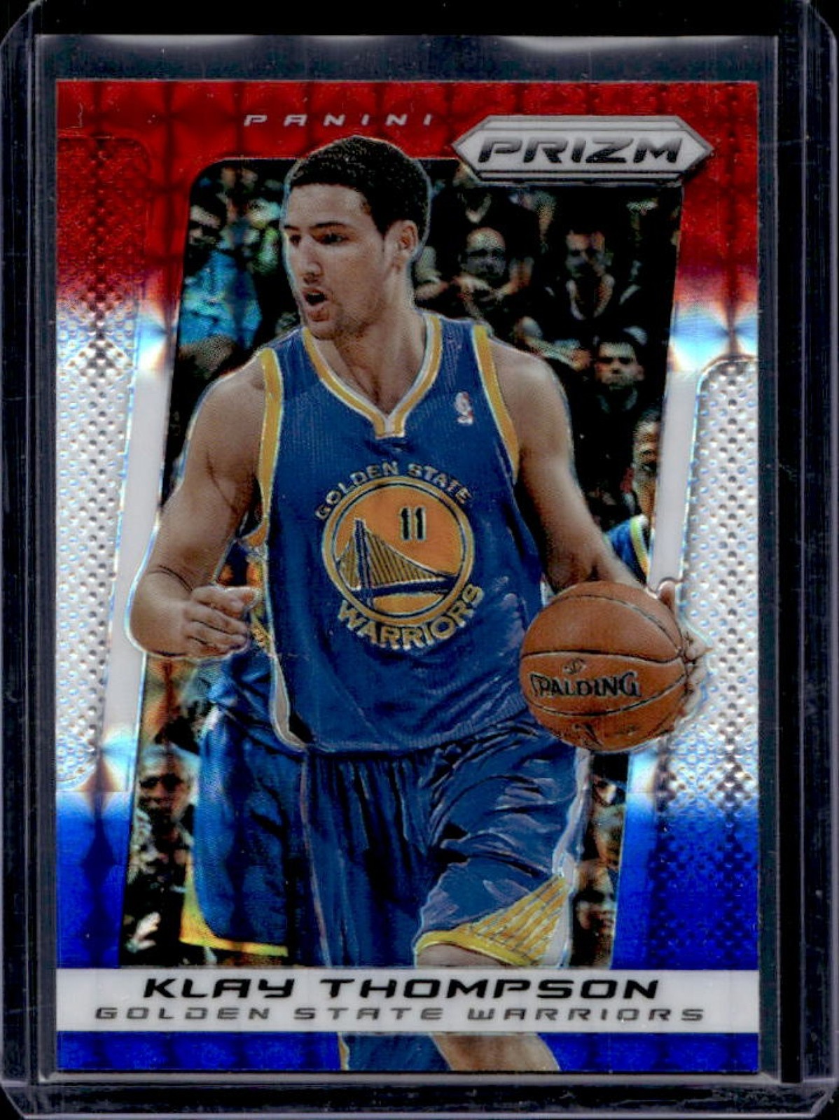 2013-14 Prizm Klay Thompson Prizms Red White and Blue Mosaic #197 Warriors