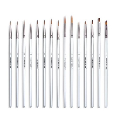 15 PCS Fine Detail Paint Brush Set Miniature Models Craft Body Acrylic Paint