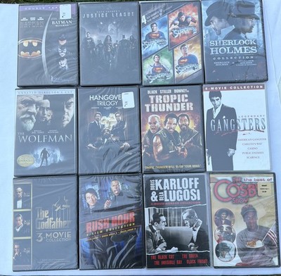 NEW DVD Movie Lot Sealed Batman Justice League Godfather Rush Hour Hangover More