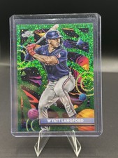 2025 Topps Chrome Cosmic Baseball Wyatt Langford Green Space Dust /75 #189 