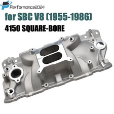 Aluminum Intake Manifold Fit For 1955-86 Chevy Sbc 350 400 V8 Engine Dual Plane