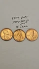 wheat penny 1937-P,1937-D,1937-S RED BU SET 1937,1937D,1937S UNC LINCOLN CENT #1