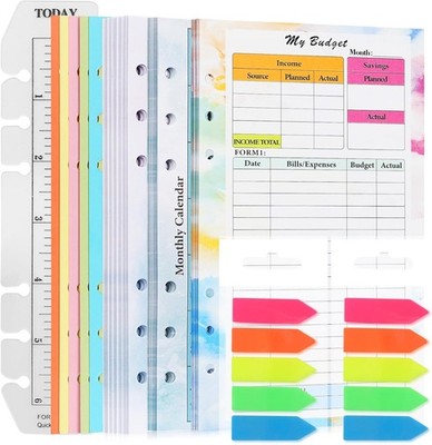 Toplive 7 Pack A5 Planner Inserts Monthly Weekly Refills Budget