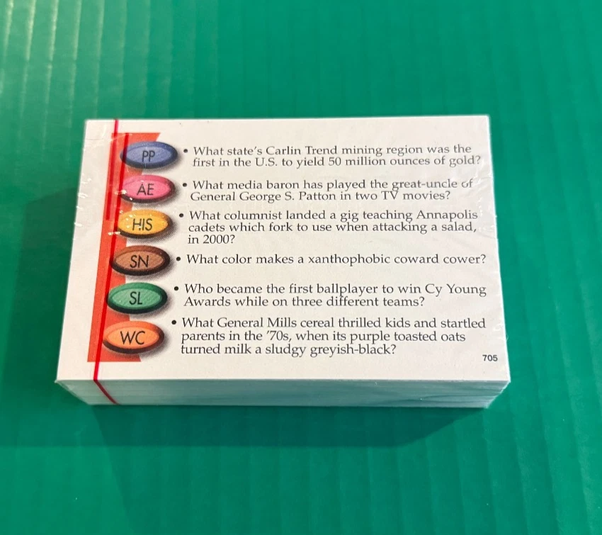 Juego de viaje Trivial Pursuit volumen 6 edición troquel de 6 caras + 97 tarjetas de trivia Foto 4 de 4