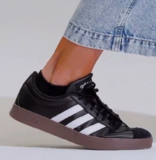 adidas VL Court Base Women's Sportswear Sneakers Casual Shoes Black Size 7.5 NWT