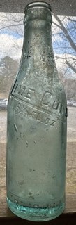 Rare Beautiful Ice Blue Lime Cola Shoulder Block Clio Alabama Ala Al Bottle
