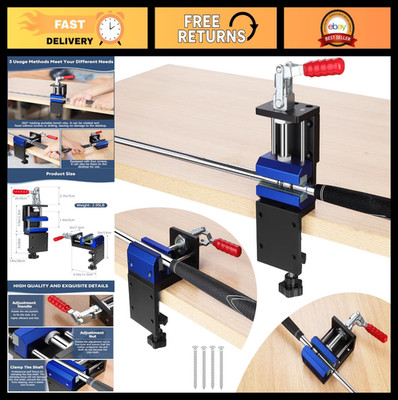 3-in-1 Golf Shaft Clamp & Regripping Kit, Portable 360° Vise, Anti-Slip Design