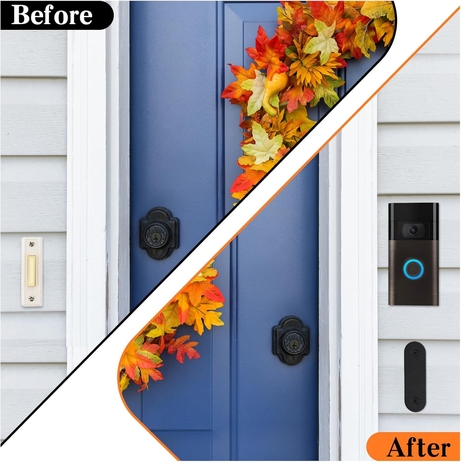 Doorbell Cover Plate, Metal Doorbell Blanking Plate Cover, Doorbell Button Cover