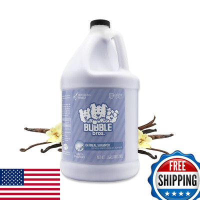 Bubble Bros. Oatmeal Dog Shampoo, Gallon - Eliminates Pet Odor, Soothes Itchy Sk