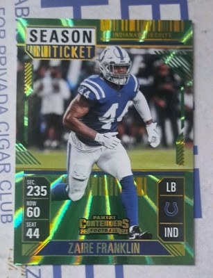 2024 Panini Contenders - Season Ticket Zaire Franklin #44 Opening Kickoff Ticket