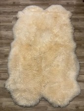 Natural Sheepskin Rug Quad - Large 4 Pelt - Soft, Fluffy, Super Thick  Shaggy
