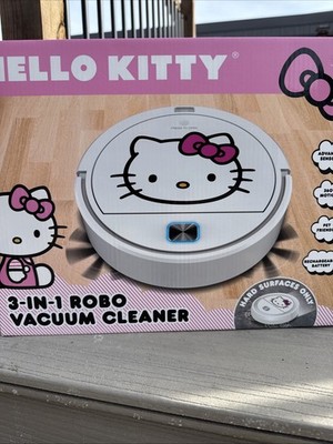 HELLO KITTY 3-in-1 Robo Vacuum Cleaner - 2024 Sanrio White Robot Vacuum NEW