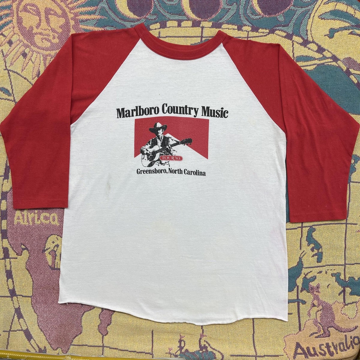 サ*ん様 80,s Marlboro オンブレ　チェックシャツ Vintage 80s Marlboro Country Music Tour 1983 Shirt Mens LARGE