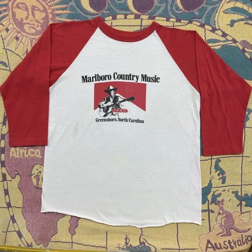 80s Marlboro Country Music Tour Shirt Mens LARG 1980s vintage concert t-shirt, vintage, size L, single stitch, B+ condition