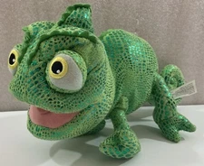Disney Parks Tangled Rapunzel Pascal Chameleon green plush 11"