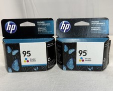 HP 95 Tri-Color Ink Cartridges C8766WN Genuine OEM New Sealed 2-Pack Exp 4-17