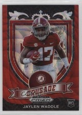 2021 Panini Prizm Draft Picks Crusade Ruby Wave Prizm Jaylen Waddle #169 10mx