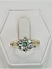STUNNING .925 Vintage Sterling Silver Estate Ring Size 7 Multicolor stone