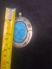 Vintage Bell Trading Post Nickel Silver Turquoise Pendant — photo 2