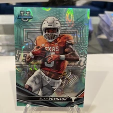 2022-23 Bowman’s Best University Bijan Robinson Aqua Lava #/199 Texas