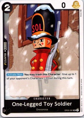 One Piece CCG One Legged Toy Soldier OP05-081 Awakening of the New