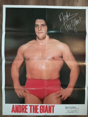 Old Japanese Poster GONG Appendix Andre the Giant NJPW