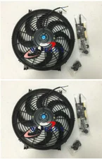 2PCS Universal 12" 12 inch Electric cooling fan Radiator RACING + mounting kits