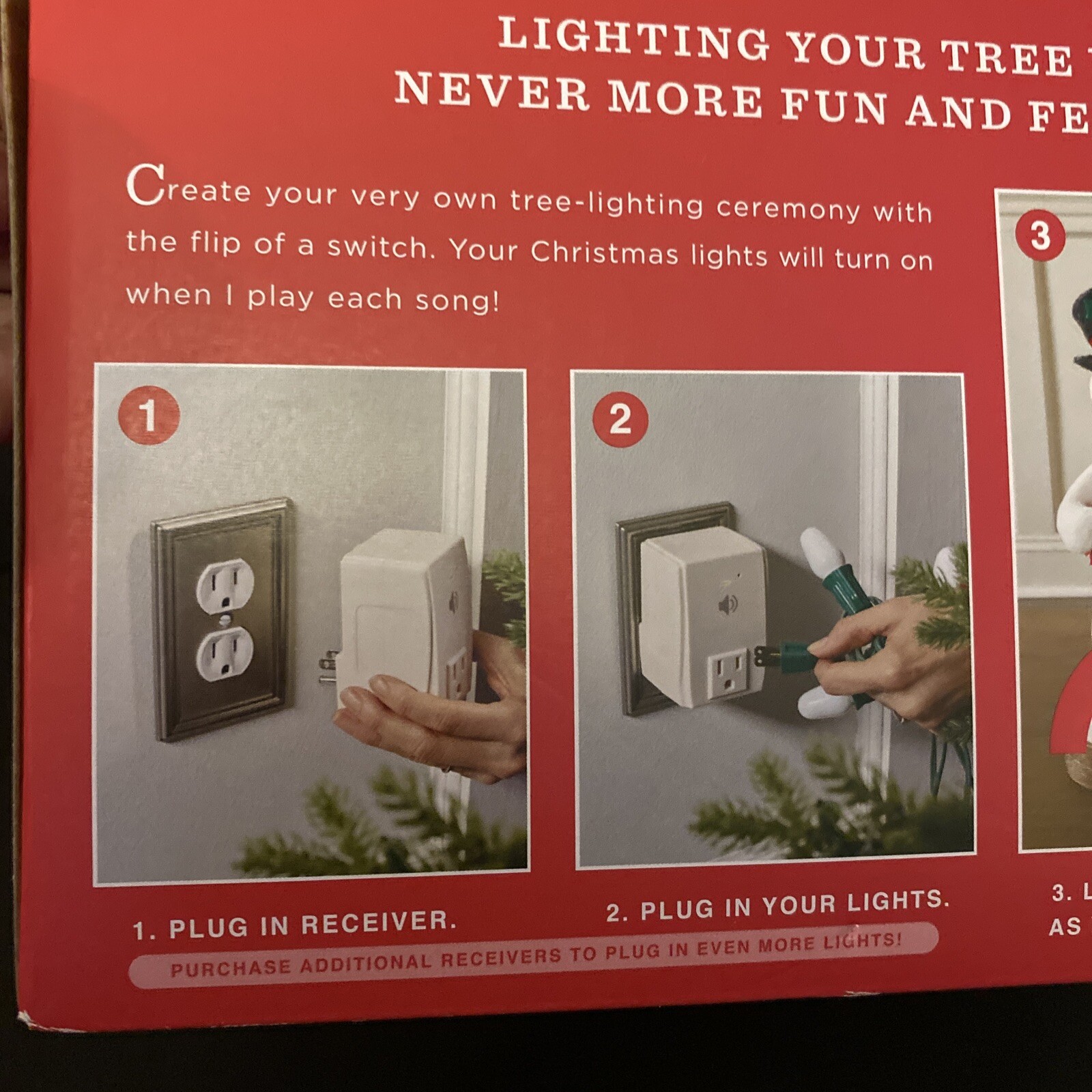 Hallmark Musical Tree Lighting Snowman WIRELESS Plush eBay