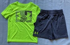 UNDER ARMOUR Boy's T-Shirt and Shorts Outfit 2-piece set Size 4, 6 New