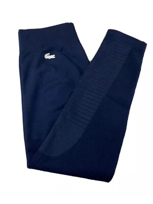 Lacoste SPORT Women's High-WaistedSecond-Skin Leggings (Medium) NavyBlue RRP$125